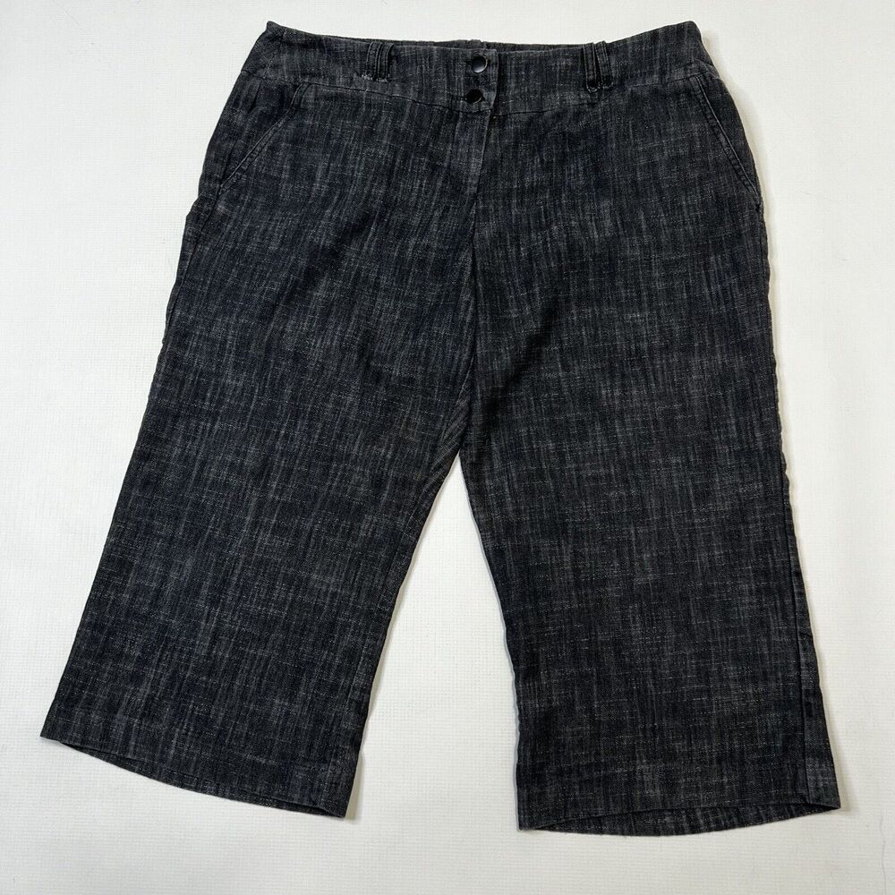 SANDRO Walking Shorts Jeans MID-RISE Lightweight Stretch Size 14, 20 Inch Inseam